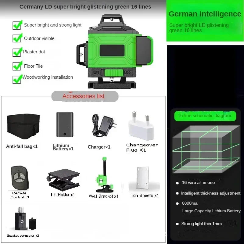 High Precision Self leveling Green Laser 360°